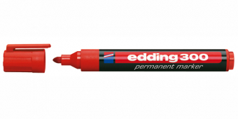 Маркер перманентный красный, круглый наконечник 1,5-3 мм, Edding E-300 35736