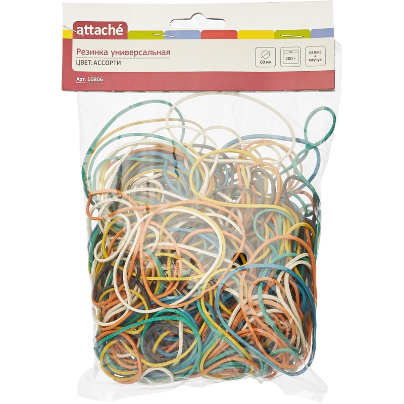 Резинка универсальная 200г диам.60мм. цвет ассорти 10806 - купить в ...