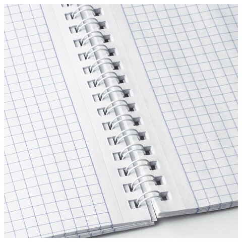 Блокнот А5 (146х206 мм), 60 л., гребень, картон, клетка, BRAUBERG ...