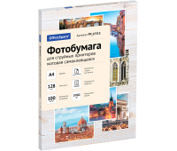 Фотобумага А4 для стр. принтеров OfficeSpace, 128г/м2 (100л) матовая самоклеящаяся 385811