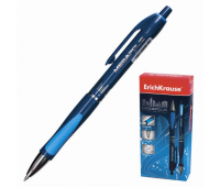 Ручка шариковая автоматическая синяя с резиновым упором ERICH KRAUSE "Megapolis Concept" 31 (141259)/091235