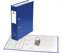 Папка-регистратор 70 мм с арочным механизмом, обложка ПВХ, синяя BRAUBERG 220893