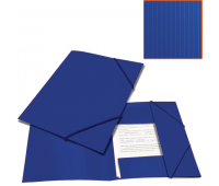 Папка на резинках А4 синяя, бизнес-класс BRAUBERG "Contract" 221797