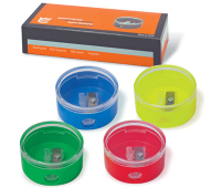 Точилка пластиковая круглая с контейнером цвет ассорти, EISEN 419, 220925