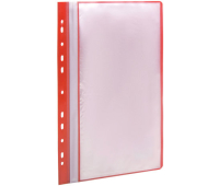 Папка 10 вкладышей STAFF "EVERYDAY" с перфорацией, мягкая, красная, 0,16 мм, 224976