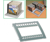 Подставка для CD/DVD BRAUBERG-SMART, на 10 CD/DVD серая 510143 ПЛС