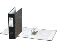 Папка-регистратор 70 мм с арочным механизмом, обложка "мрамор", черный корешок BRAUBERG "Contract" 221987