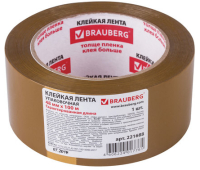 Скотч 48ммх100м КОРИЧНЕВЫЙ BRAUBERG 45 микр. 221688