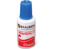 Корректирующая жидкость (штрих) на спиртовой основе 20мл BRAUBERG "Classic" 220255