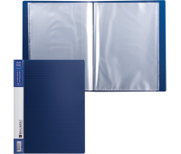 Папка с 40 вкладышами синяя бизнес-класс BRAUBERG "Contract" 221777