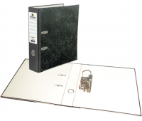 Папка-регистратор 50 мм с арочным механизмом, обложка "мрамор", черный корешок BRAUBERG 220982