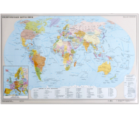 Коврик-подкладка настольный для письма с картой мира, 380*590 мм, 2129.М 230926