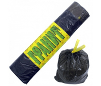 Мешки для мусора 30 л, 20 штук в рулоне, 14 мкм, с завязками, черные КБ "Гранит" 600425