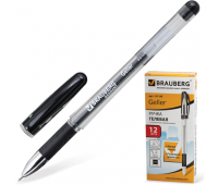Ручка  гелевая чёрная с резиновым упором BRAUBERG "Celler" подходит для ЕГЭ, 141180
