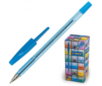 Ручка шариковая BEIFA 927, корпус прозрачный, металл. наконечник, 0,5мм,  AA927-BL, синяя 141660/002103
