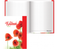Блокнот Notebook BRAUBERG, А6, 110*147мм, выбор. лак, "Красные маки", тв. лам. обложка, 80л., 123243