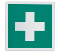Знак "Аптечка первой медицинской помощи", 200х200 мм, самоклейка, фотолюминесцентный, ЕС 01 610577