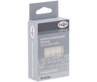 Мелки белые Гамма, 10шт., мягкие, квадратные, картонная коробка, европодвес 292218