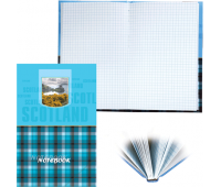 Блокнот Notebook BRAUBERG, A5, 135*206мм, "Шотландка", тв. лам. обложка, 96л., 123248
