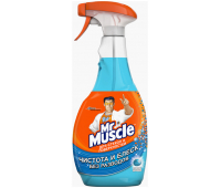 Мистер Мускул, средство д/ мытья  стёкол и поверх. (кафель, сантехн, пластик) 500мл 144217