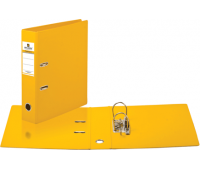 Папка-регистратор 70 мм с арочным механизмом, с двухсторонним покрытием из ПВХ, жёлтая BRAUBERG "Comfort" 222650