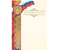 Благодарность А4, BG, мелованный картон, конгрев, тиснение фольгой 370676