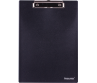 Доска-планшет BRAUBERG плотная с верхним зажимом А4, 313*225мм, пласт. чер., 1,5мм, 223491