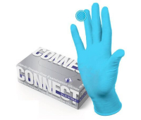 Перчатки смотровые нитриловые CONNECT, голубые, 50 пар (100 штук), размер XL (очень большие), 631132