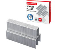 Скобы для степлера №23/20, 1000 штук, СВЕРХПРОЧНЫЕ, от 90 до 160 листов, BRAUBERG, 227717