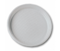 Одноразовые тарелки. d=167/165 мм, 100 штук, белые