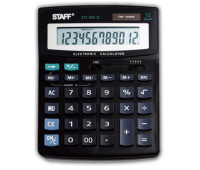 Калькулятор STAFF STF-888-12, 12 разрядов, настольный, двойное питание, 200х150мм, 250149