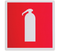 Знак пожарной безопасности "Огнетушитель", 200х200 мм, самоклейка, фотолюминесцентный, F 04, 610579