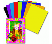 Цветная бумага А4, 8 цветов, 16 листов, скоба ПИФАГОР "Гномик на празднике" (121008)