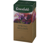 Чай GREENFIELD "Spring Melody", черный, со вкусом чабреца, 25 пакетиков в конвертах по 2 г (620219)