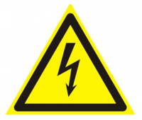 Знак предупреждающий "Опасность поражения электрич. током", треуг. 200*200*200мм, самокл, 610007/W 08 610007