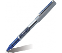 Ручка роллер ZEBRA "Zeb-Roller DX5", корпус серебристый, толщ.письма 0,5мм, синяя, EX-JB2-BL, ЕХ-JB4-BL 141484