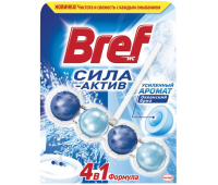 Освежитель WC (для туалета) твердый BREF (Бреф) Сила-Актив 51г, "Океанский Бриз", ш/к 25319 601237