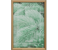 Рамка А4 21х30 см деревянный багет 15 мм золотистая 849891