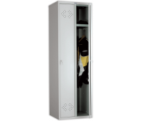 Шкаф  для одежды ПРАКТИК "LS-21", 2 отделения, (в1830*ш575*г500мм;33кг), разборный, металл 290472
