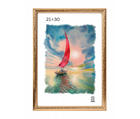 Рамка пластиковая А 4 золотого цвета 509