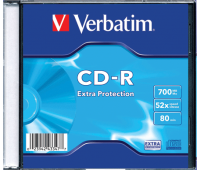 Диск CD-R Verbatim 700Mb 52x Slim case 510076