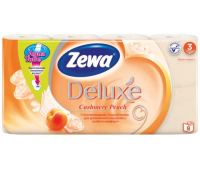 Бумага туалетная ZEWA Delux, 3-х слойная, спайка 8шт.х20,7м, аромат персика, 5363, ш/к 35721, 126250