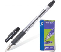 Ручка шариковая черная с резиновым упором, толщина письма 0,32 мм, чернила на масляной основе PILOT BPS-GP-F (140199)