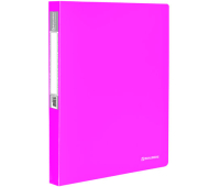 Папка 40 вкладышей BRAUBERG "Neon", 25 мм, неоновая розовая, 700 мкм, 227454