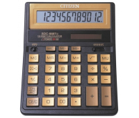 Калькулятор CITIZEN SDC-888TIIGE Gold, 12 разрядов, настольный, двойное питание, 205х159мм, 250379/218794