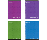 Тетрадь 96л. А4 BRAUBERG гребень, кл., обл.мел.карт., Монохром2 (4вида), 402058