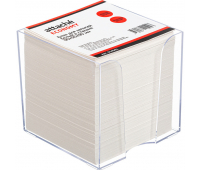 Блок для записей в прозрачной подставке 90*90*90 мм, белый ATTACHE Эконом 314591