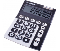 Калькулятор Milan, 12 разрядов, настольный, двойное питание, 225*140*30мм, черный/белый, 225060