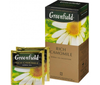 Чай GREENFIELD "Rich Camomile", зеленый с ромашкой, 25 пакетиков в конвертах по 1,5 г 104574
