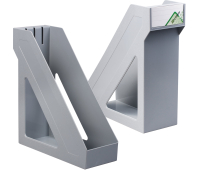 Лоток для бумаг вертикальный  СТАММ "Базис", 100 мм, серый, ЛТ31, ЛТВ-30854, 235774, 351505